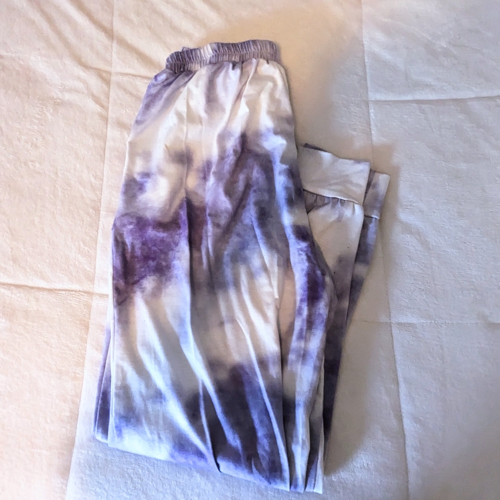 Purple and White Tie-Dye Pajama Set - Picture 3 of 6
